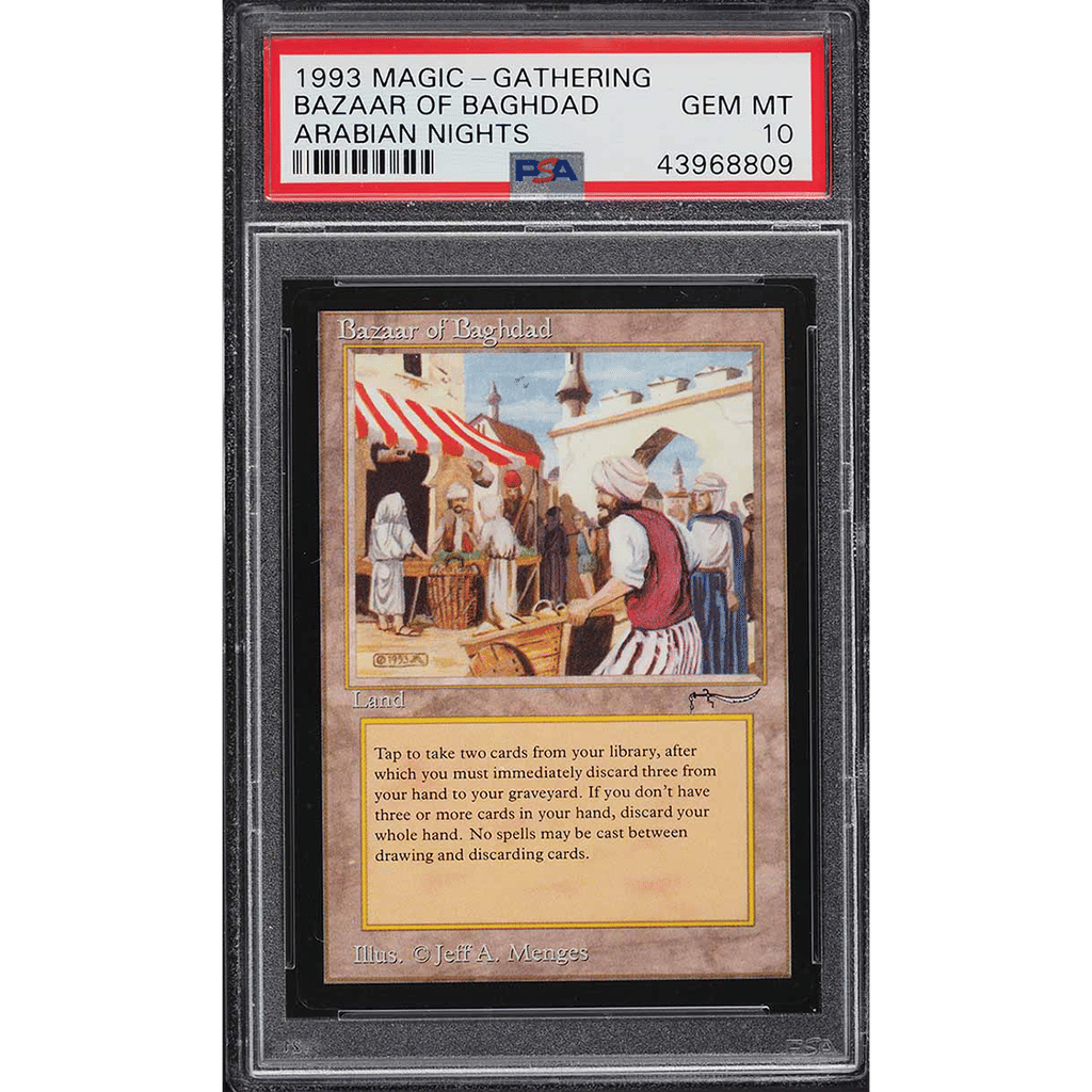 1993 Magic The Gathering MTG Arabian Nights Bazaar Of Baghdad U3 L PSA 10 GEM