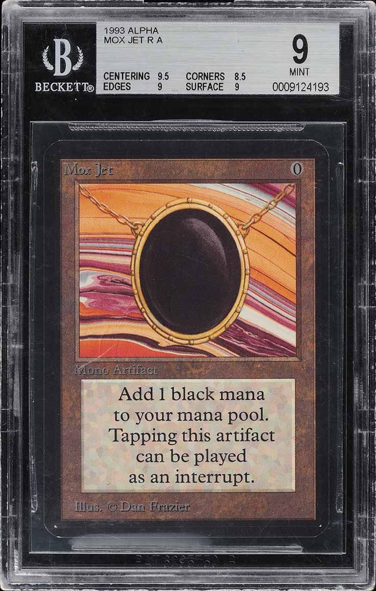 1993 Magic The Gathering MTG Alpha Mox Jet R A BGS 9 MINT