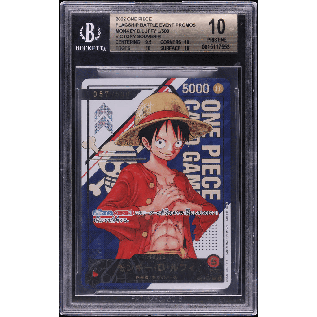 2022 One Piece Japanese Flagship Battle Event Promo Monkey D. Luffy /500 BGS 10