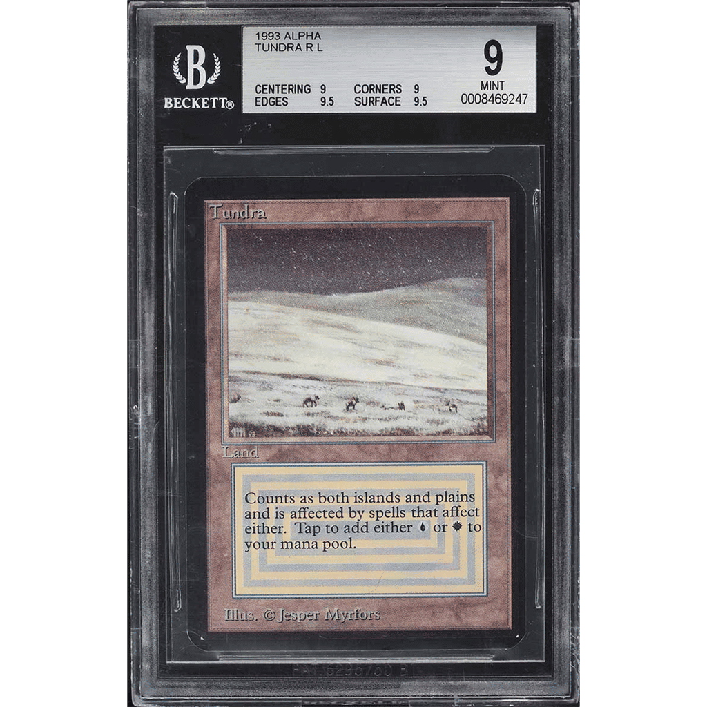 1993 Magic The Gathering MTG Alpha Dual Land Tundra BGS 9 MINT