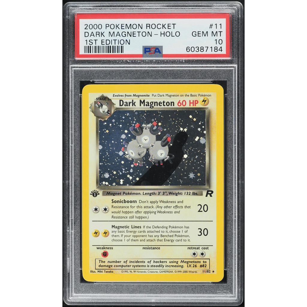 2000 Pokemon Team Rocket 1st Edition Holo Dark Magneton #11 PSA 10 GEM MINT