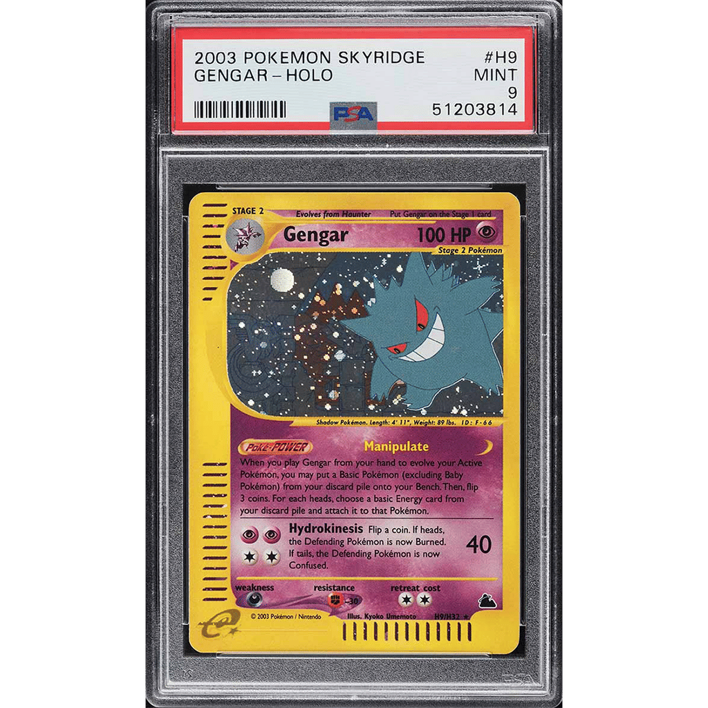 2003 Pokemon Skyridge Holo Gengar #H9 PSA 9 MINT