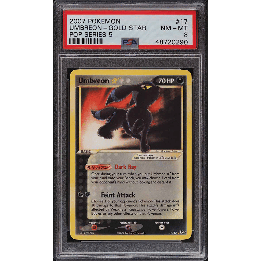 2007 Pokemon Pop Series 5 Gold Star Umbreon #17 PSA 8 NM-MT