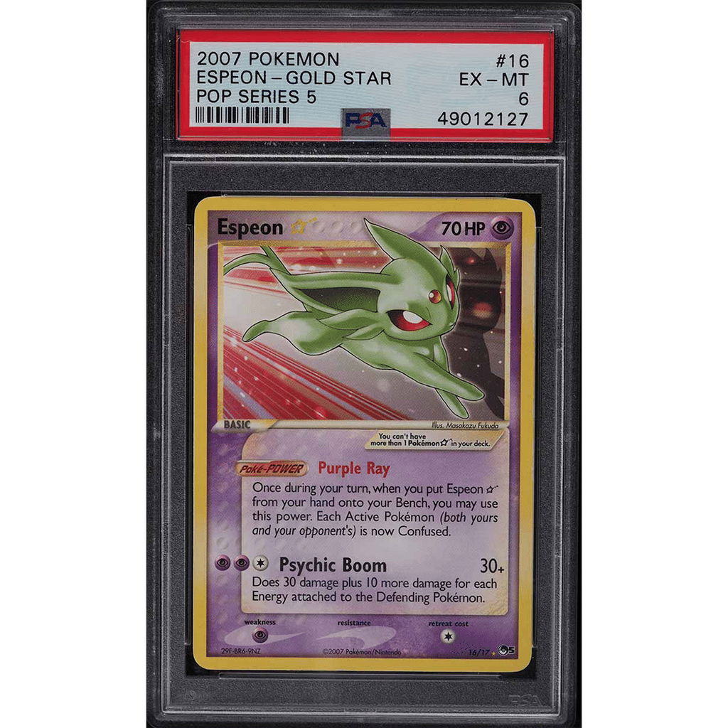 2007 Pokemon Pop Series 5 Gold Star Espeon #16 PSA 6 EXMT