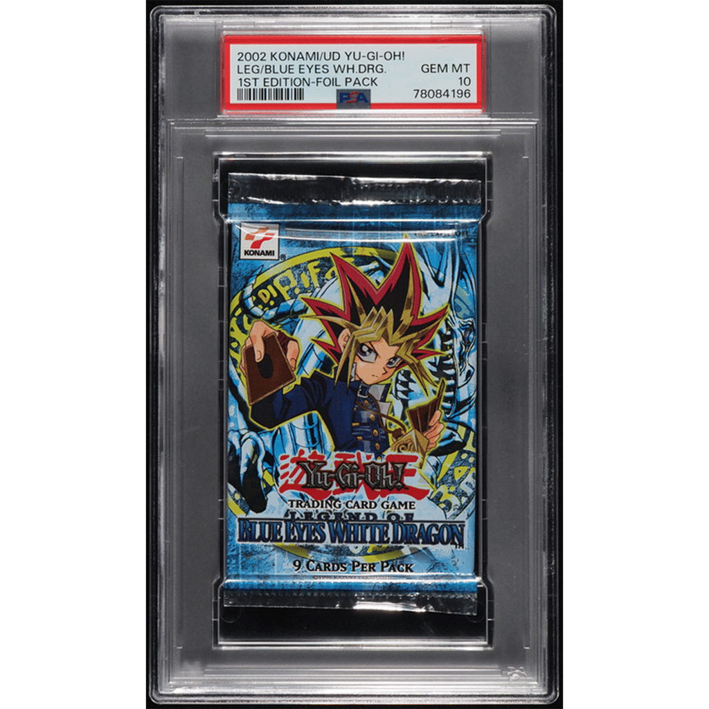 2002 Yu-Gi-Oh! Legend Of Blue Eyes White Dragon 1st Ed Booster Pack PSA 10 GEM
