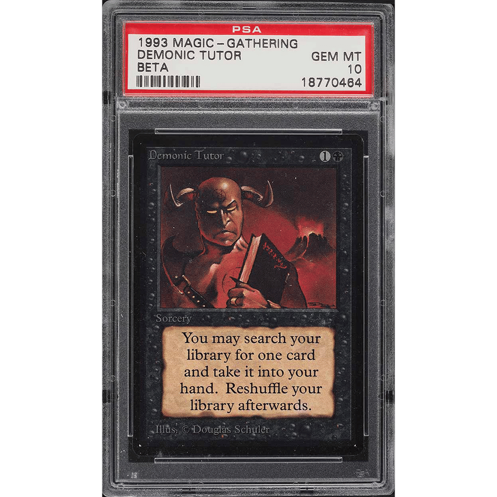 1993 Magic The Gathering MTG Beta Demonic Tutor PSA 10 GEM MINT