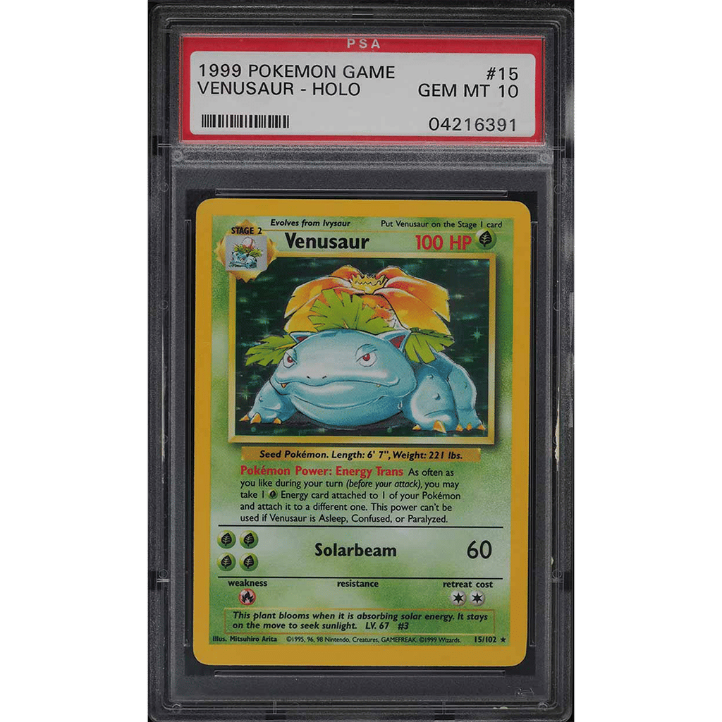 1999 Pokemon Base Set Holo Venusaur #15 PSA 10 GEM MINT