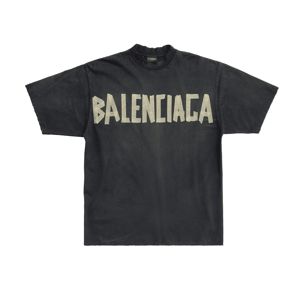 Tape Type Medium Fit T-shirt Black Faded