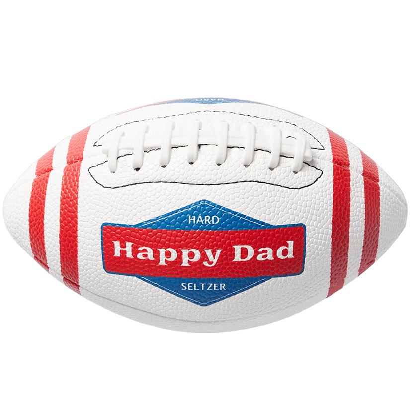 Full Send Happy Dad Mini Football White/Red/Blue