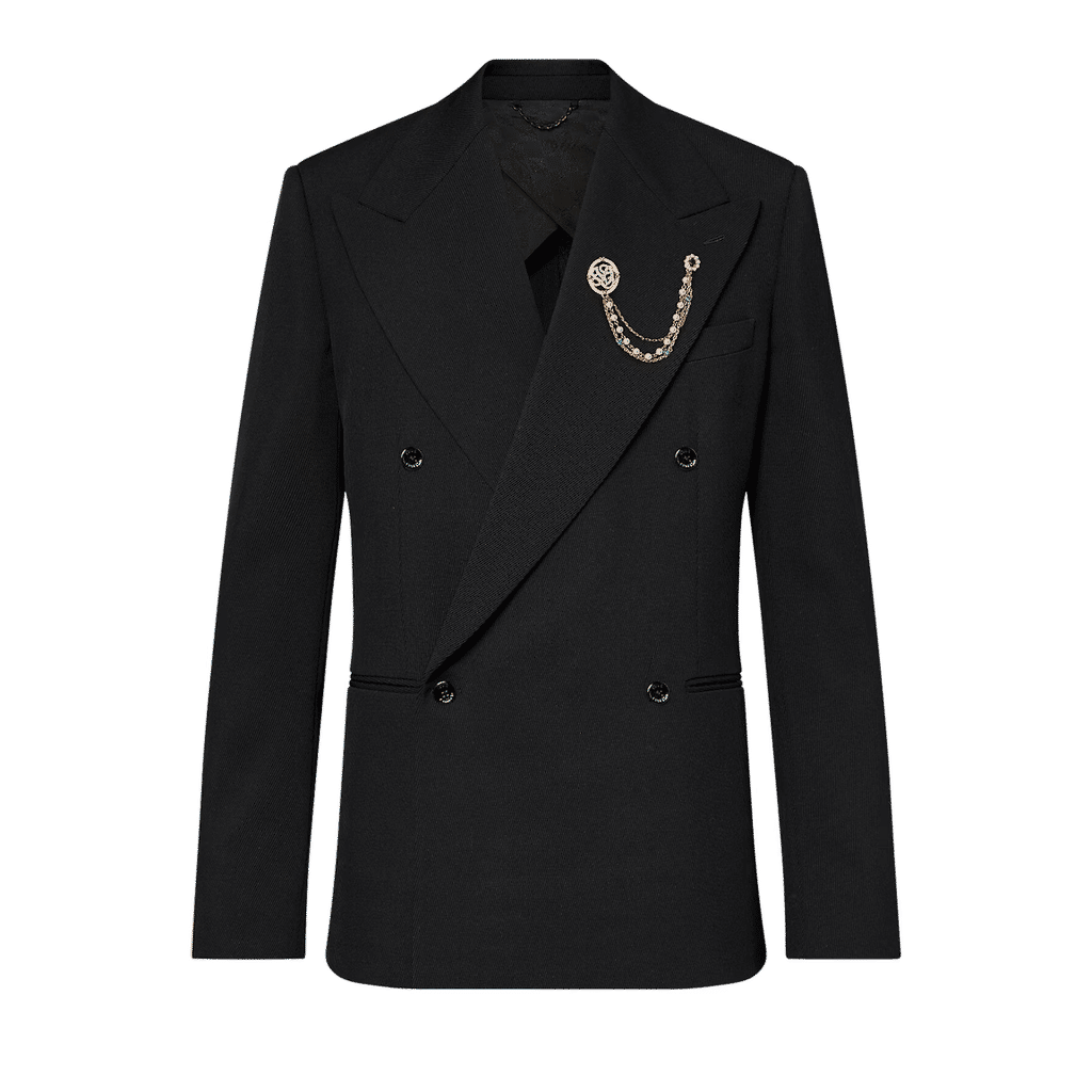 Double-Breasted Tailored Wool Jacket