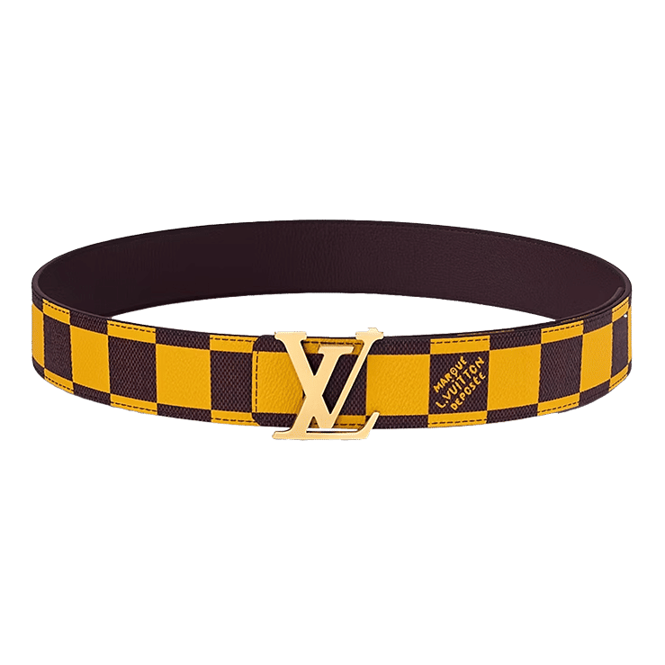 Louis Vuitton LV Initiales 40mm Reversible Belt Damier Pop Jaune Mat