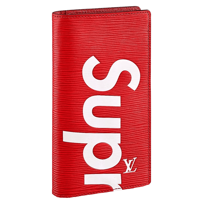 Louis Vuitton x Supreme Brazza Wallet Epi Red