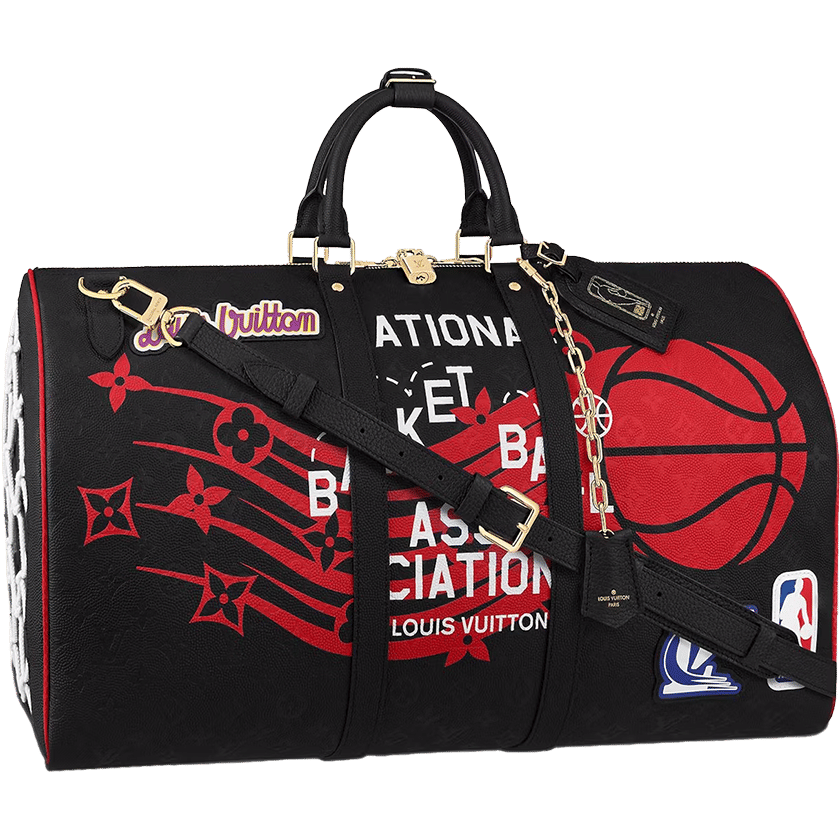 Louis Vuitton x NBA Hero Jacket Leather Keepall 55 Monogram Black
