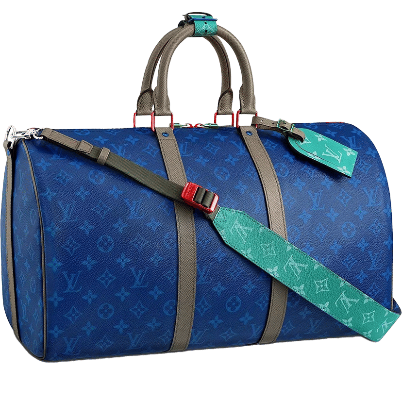 Louis Vuitton Keepall Bandouliere Monogram Outdoor 45 Pacific Blue