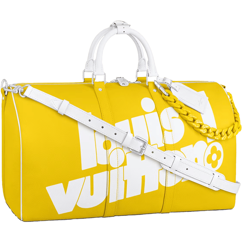 Louis Vuitton Keepall Bandouliere with Acetate Chain 55 Monogram Yellow