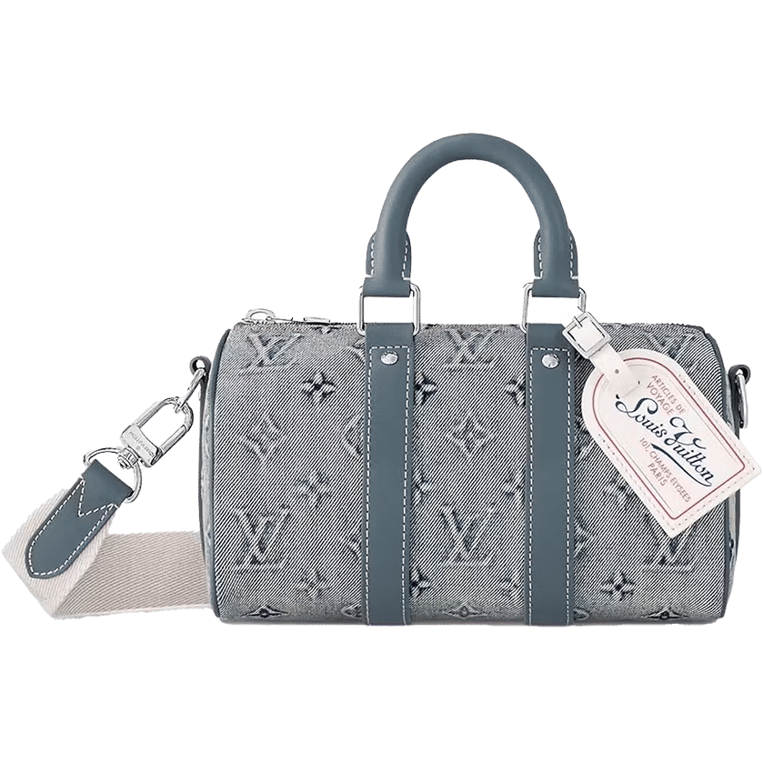 Louis Vuitton Keepall Bandouliere 25 Monogram Washed Denim canvas