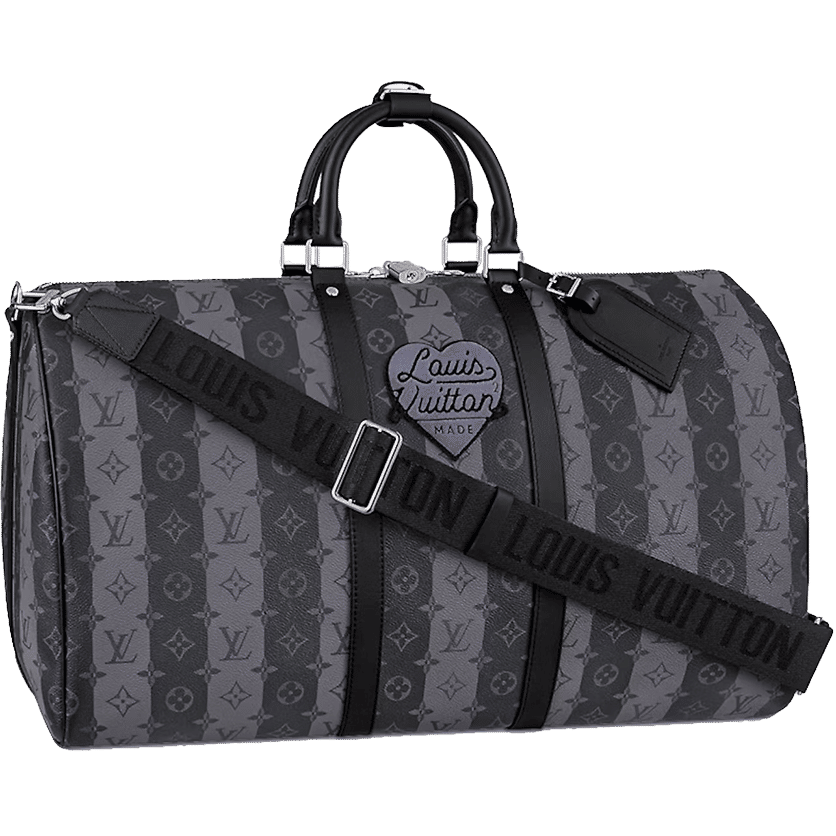 Louis Vuitton x Nigo Keepall Bandouliere 55 Monogram Stripes Eclipse