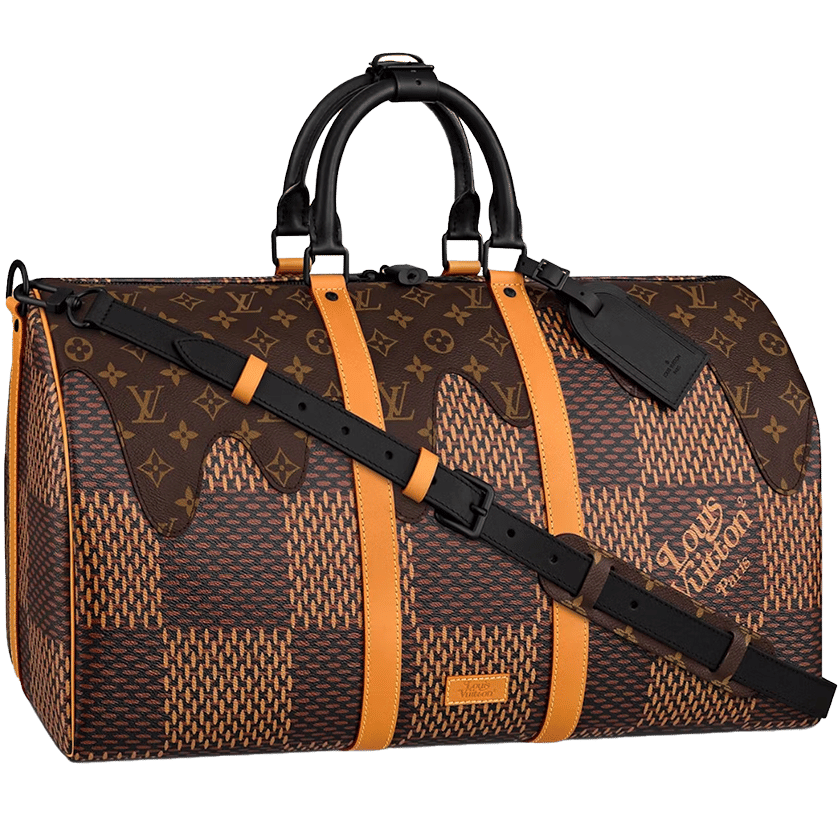 Louis Vuitton x Nigo Keepall Bandouliere Damier Ebene Giant 50 Brown