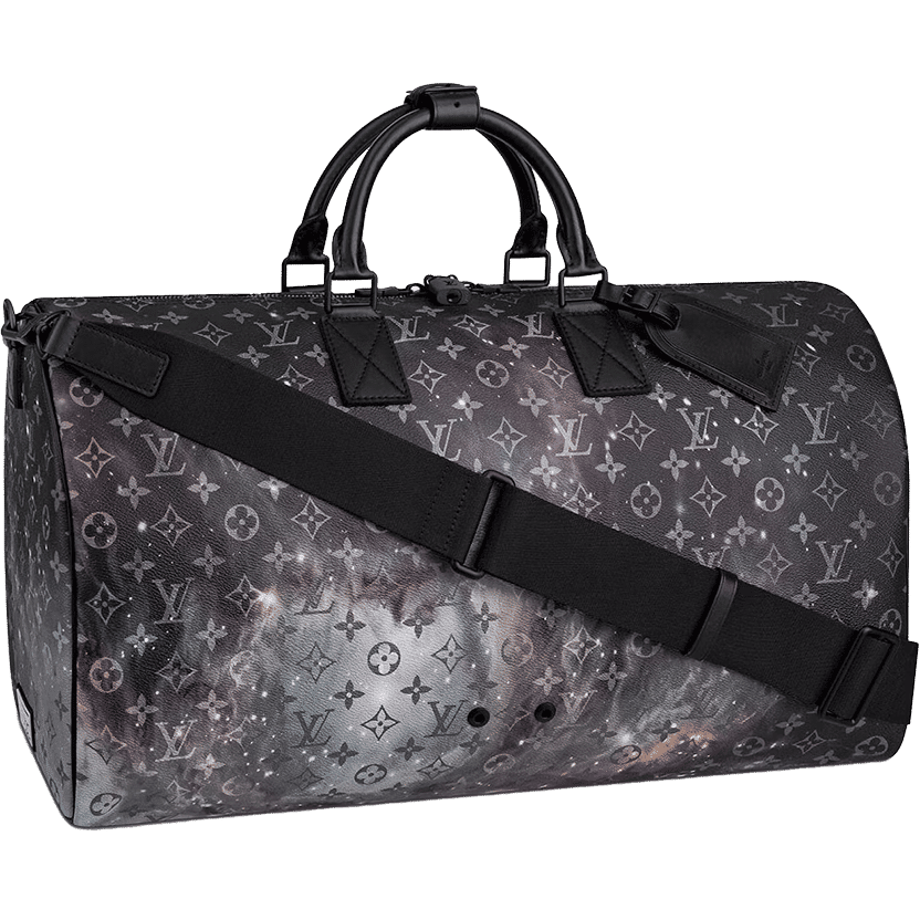 Louis Vuitton Keepall Bandouliere Monogram Galaxy 50 Black Multicolor