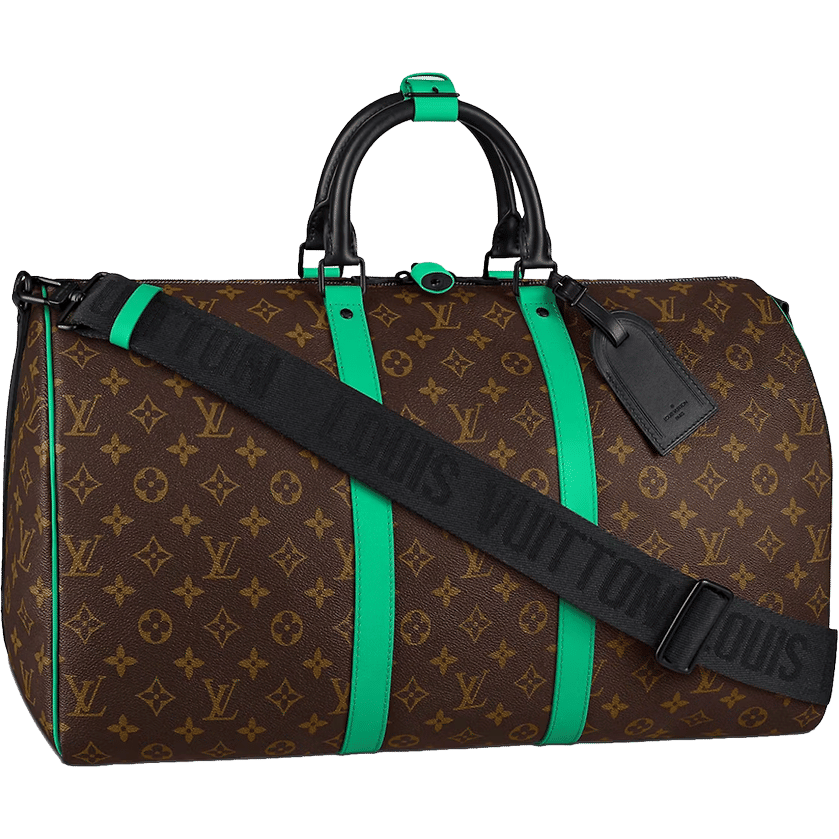 Louis Vuitton Keepall Bandouliere 50 Monogram Macassar Minty Green