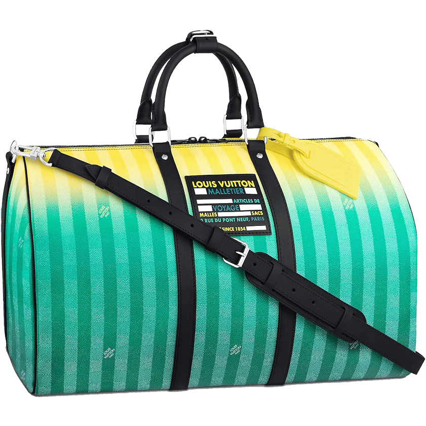 Louis Vuitton Keepall 50B Damier Stripes Gradient Green