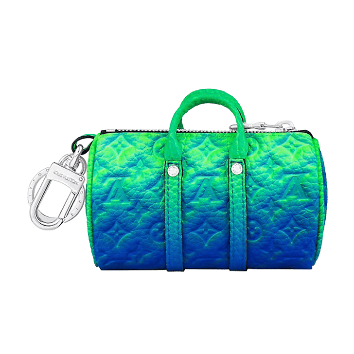 Louis Vuitton Mini Keepall Earphones Pouch Taurillon Illusion Blue/Green