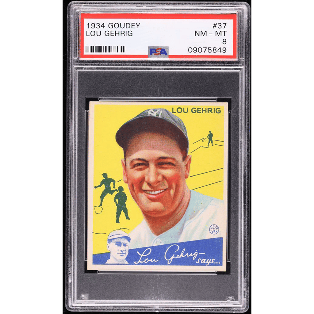 1934 Goudey Lou Gehrig #37 PSA 8 NM-MT