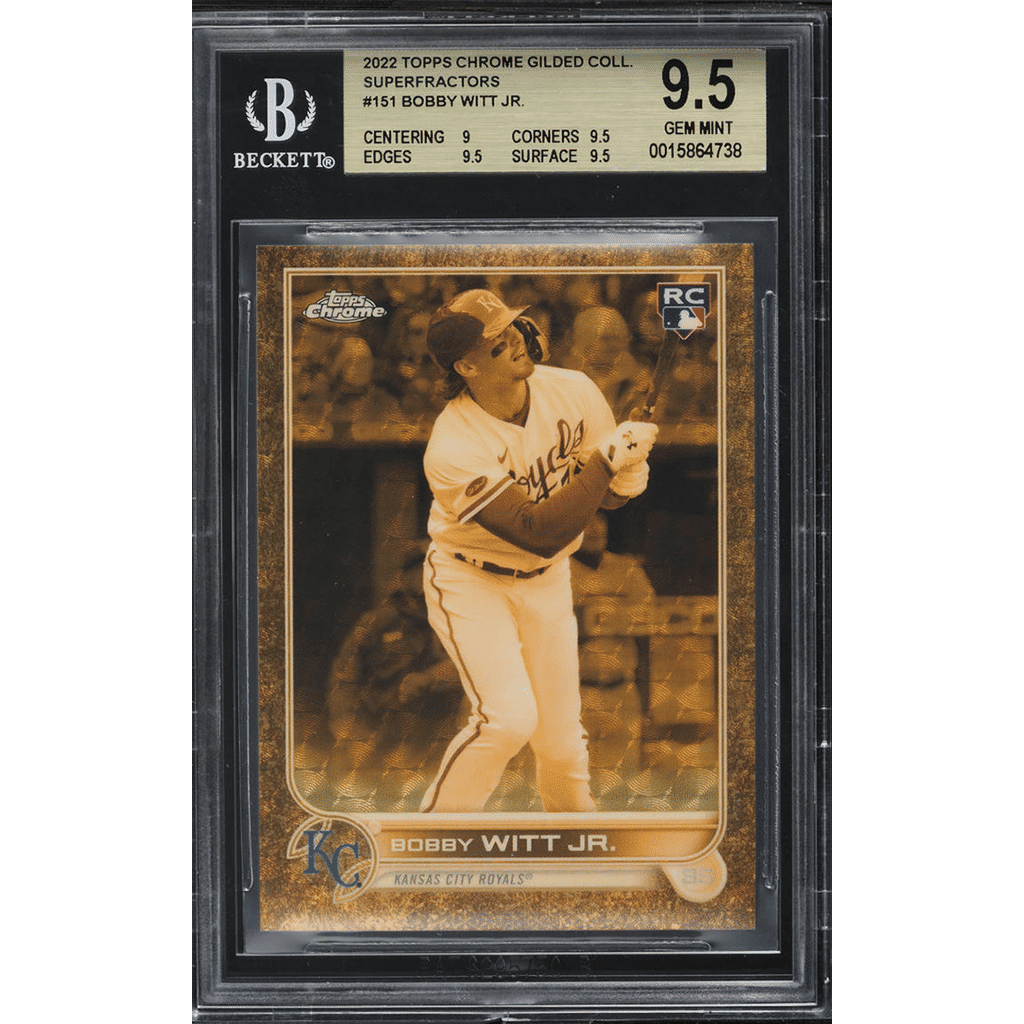 2022 Topps Chrome Gilded Collection Superfractor Bobby Witt Jr. RC 1/1 BGS 9.5