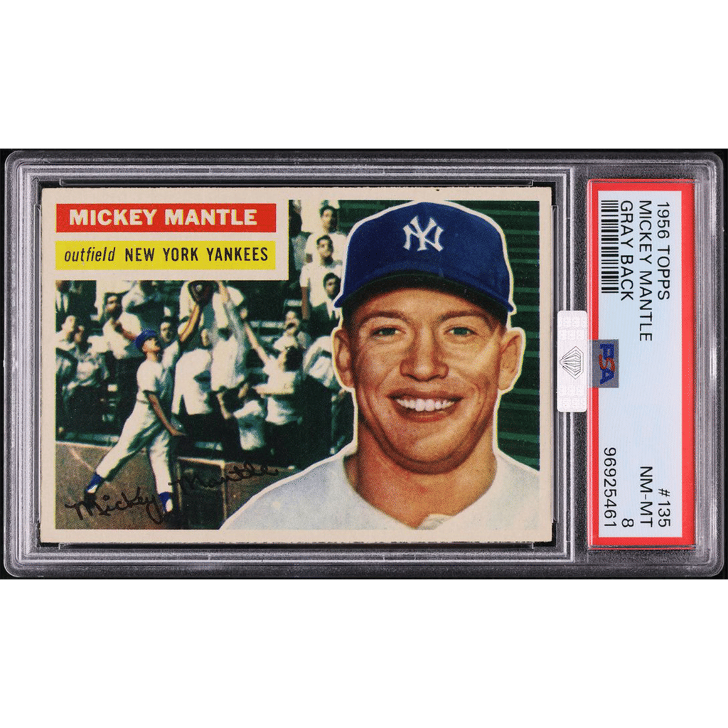 1956 Topps Mickey Mantle #135 MBA PSA 8 NM-MT
