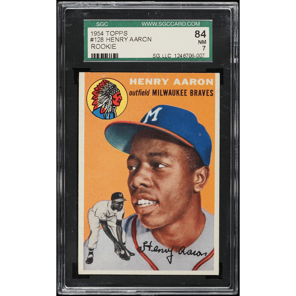 1954 Topps Hank Aaron ROOKIE #128 SGC 7 NRMT