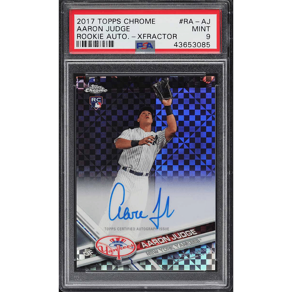2017 Topps Chrome Xfractor Aaron Judge ROOKIE AUTO /20 #RA-AJ PSA 9 MINT