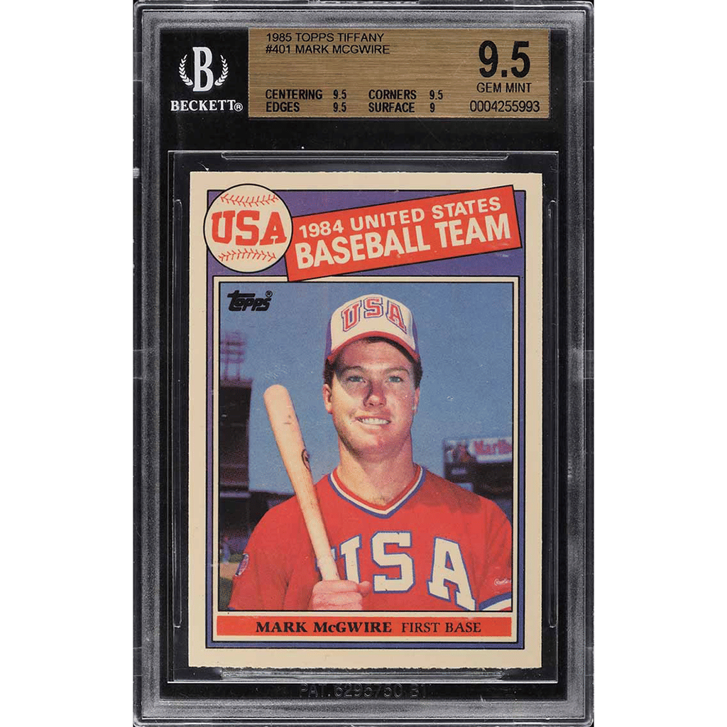 1985 Topps Tiffany Mark McGwire ROOKIE #401 BGS 9.5 GEM MINT