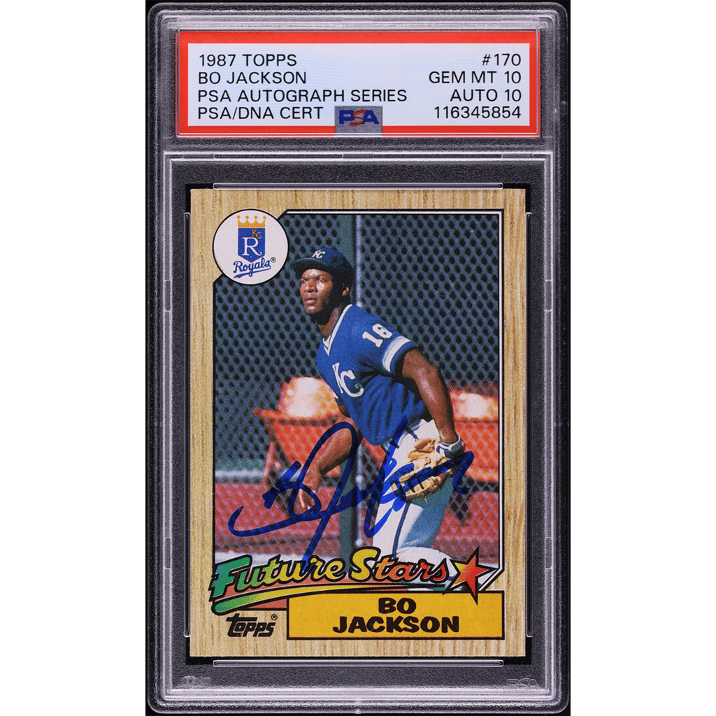 1987 Topps PSA Series Bo Jackson ROOKIE AUTO DNA 10 #170 PSA 10 GEM MINT