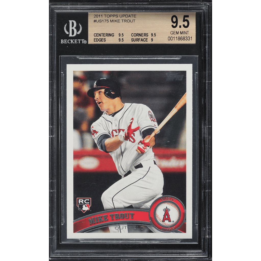 2011 Topps Update Mike Trout ROOKIE #US175 BGS 9.5 GEM MINT