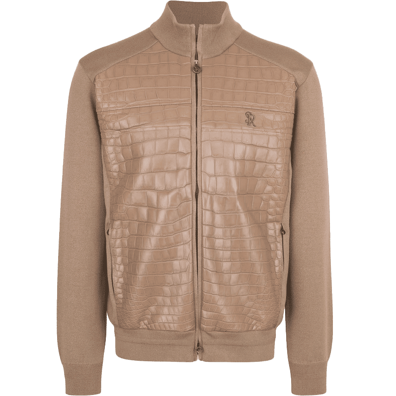 Stefano Ricci Crocodile Leather And Knit Blouson