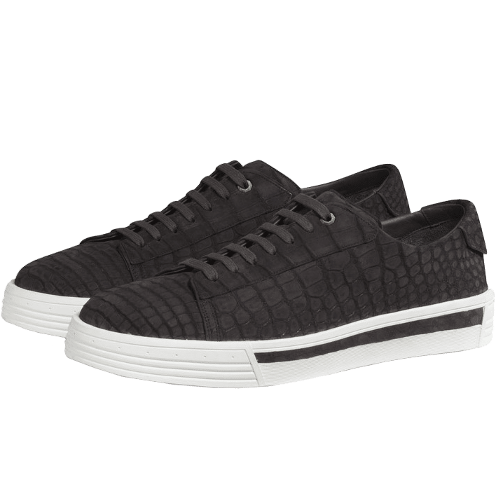 Stefano Ricci Nubuck Crocodile Sneakers