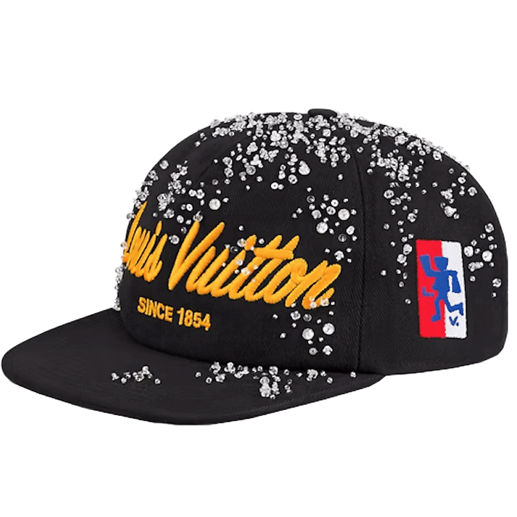 Louis Vuitton LV Script Crystals Cap Black