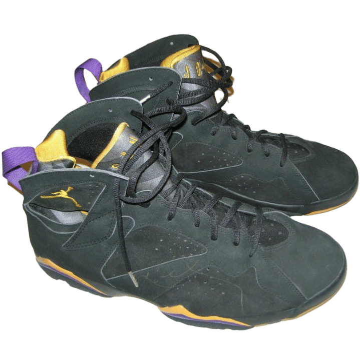 Kobe Bryant Signed Game Used Rare Air Jordan 7 Shoes