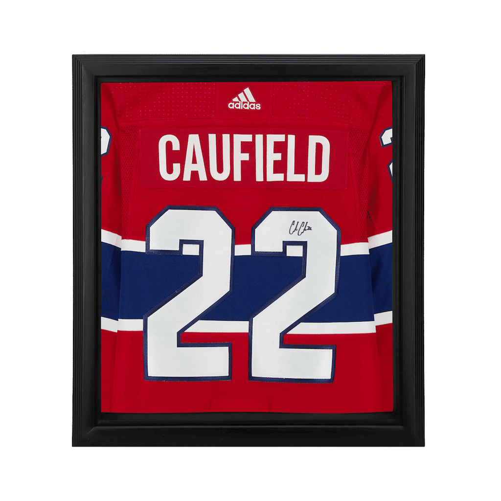 Cole Caufield Montreal Canadiens Autographed Red adidas Authentic Jersey Shadowbox