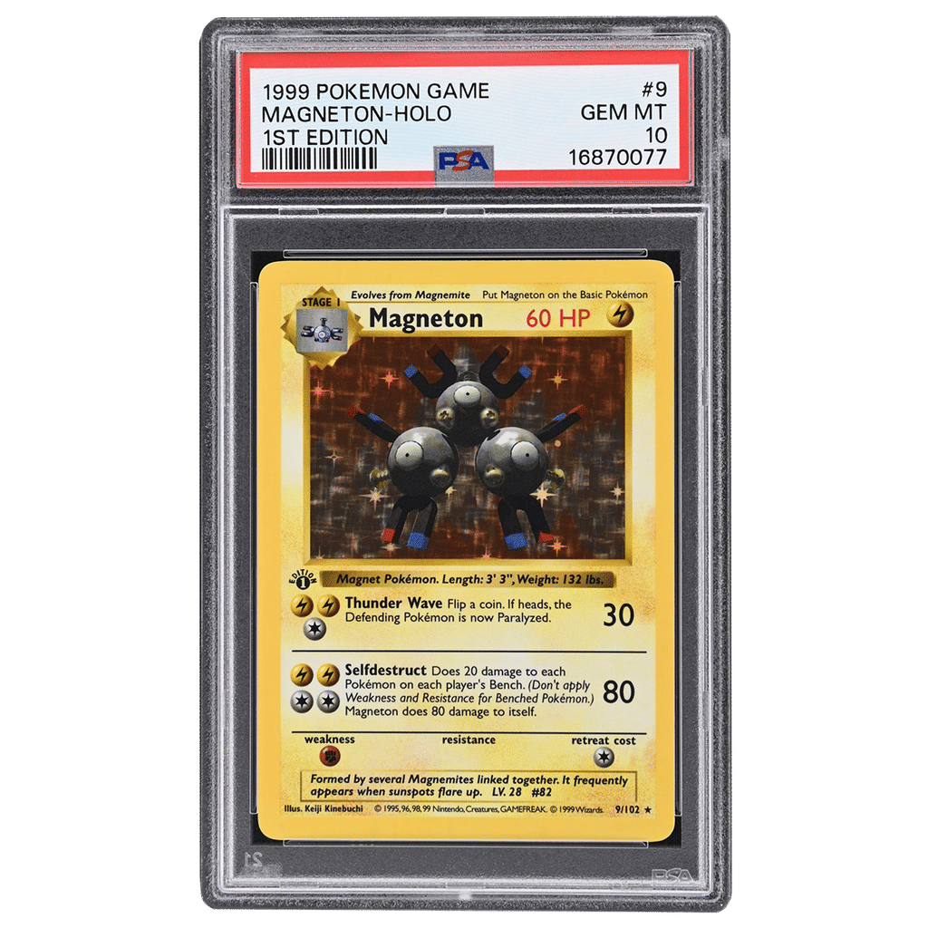 #9 Magneton-Holo #9 PSA 10 - 1999 Pokemon Game 1st Edition 