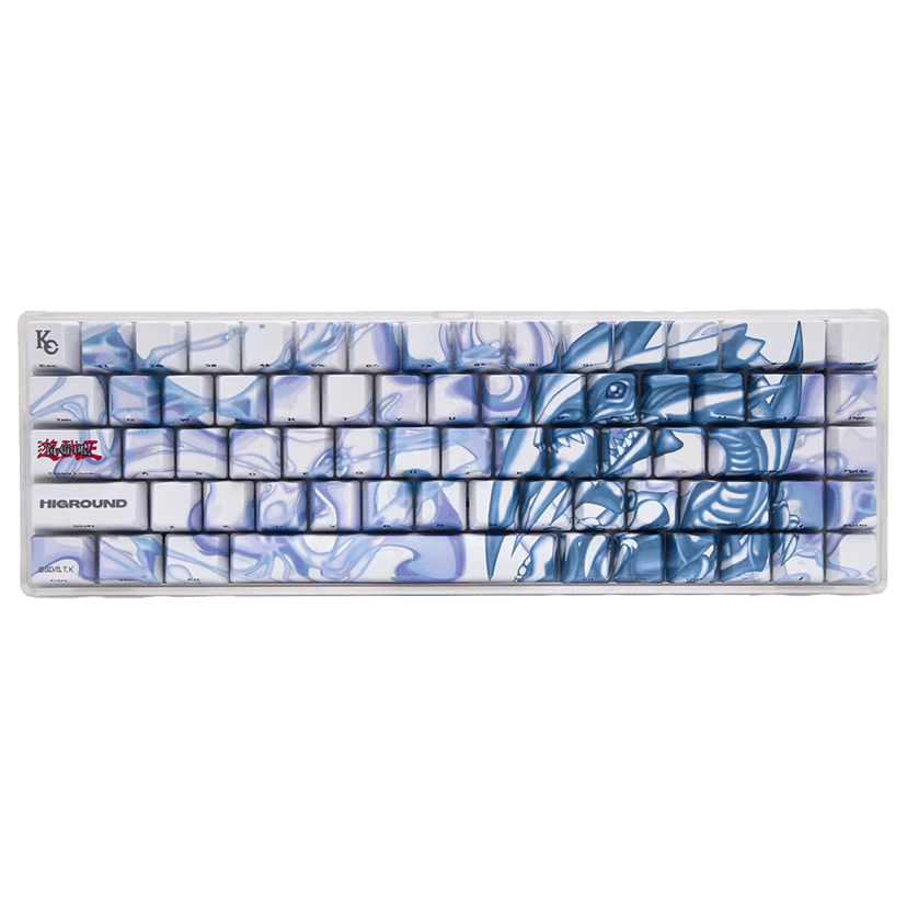 Higround x YuGiOh Blue Eyes White Dragon Performance Base65 Keyboard Blue/White