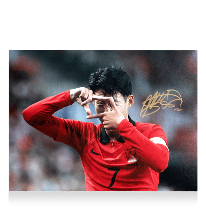 Son Heung-min Signed Korea Republic Photo: Goal v Cameroon - International Friendly