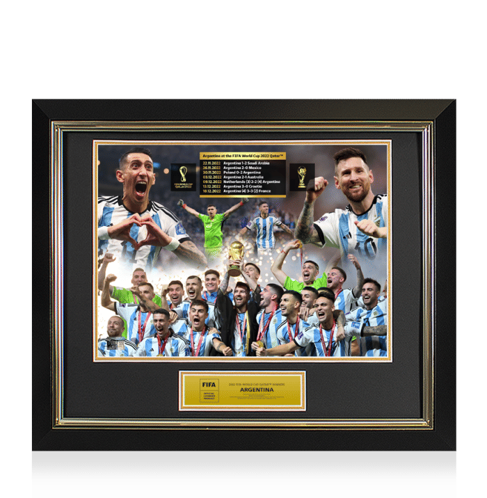 Argentina Official FIFA World Cup Framed Winners Montage: 2022 World Champions (unsigned)