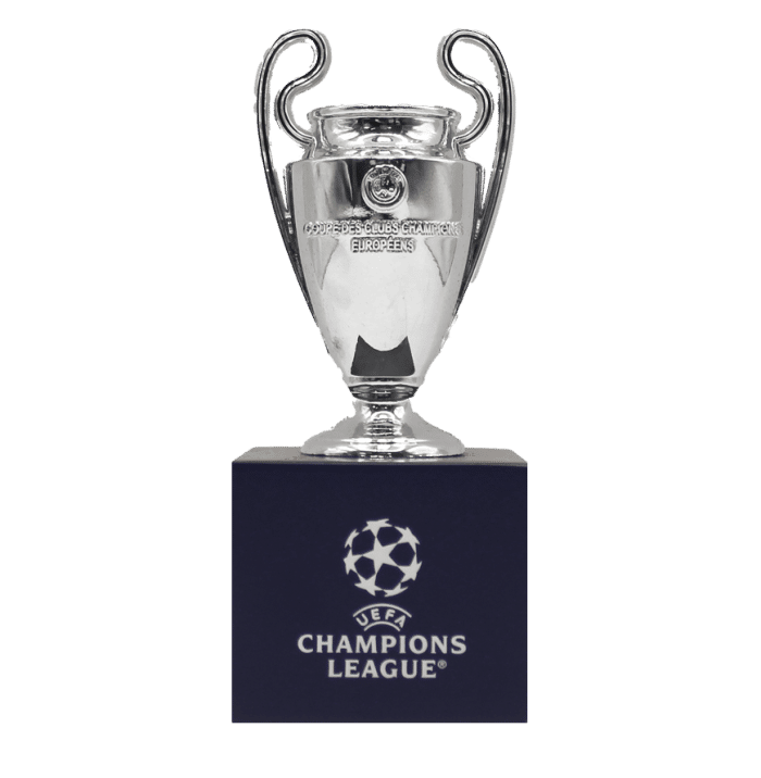 Official UEFA Champions League 3D Mini Replica Trophy on Pedestal