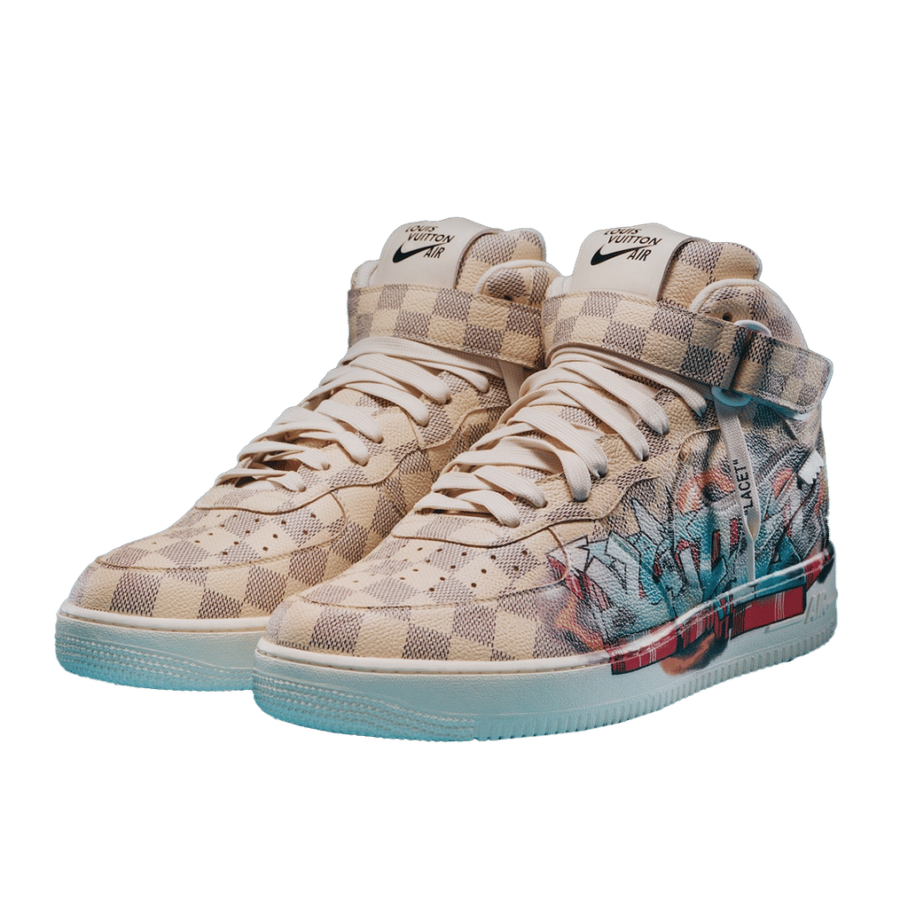 Louis Vuitton Nike Air Force 1 Mid By Virgil Abloh Graffiti