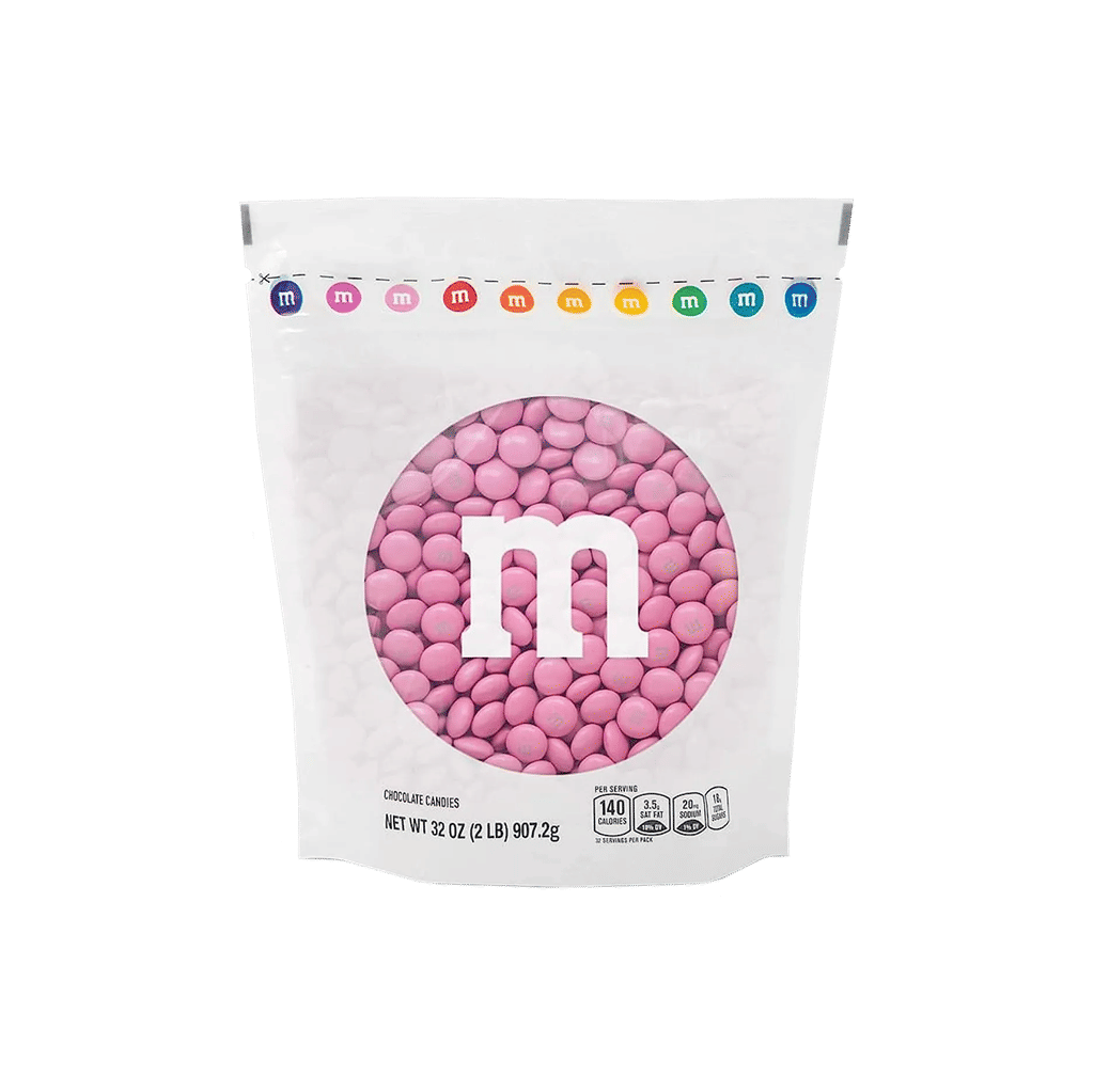 M&M’S Pink Milk Chocolate Candy, 2lbs of M&M'S