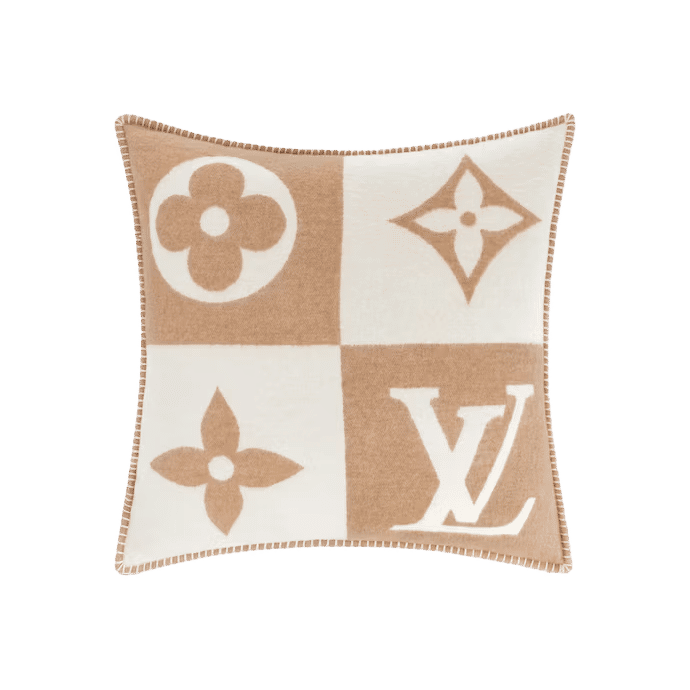 LV Checkmate Cushion Beige