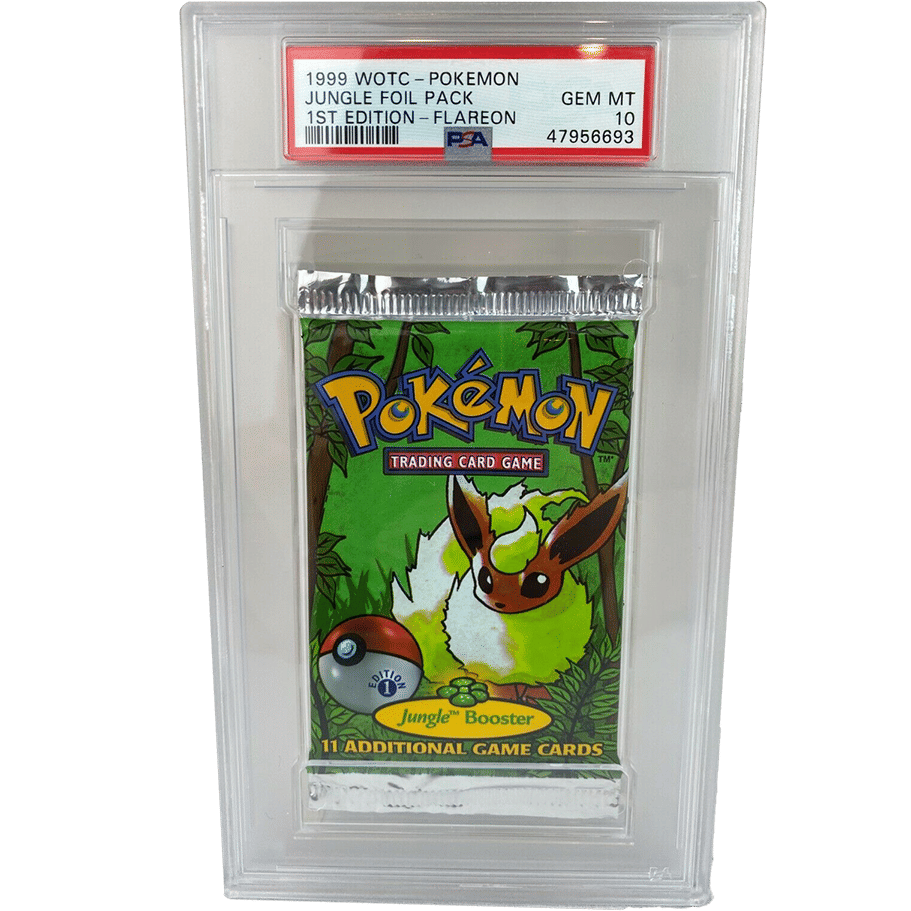 PSA 10 Gem Mint Pokemon 1st Edition Jungle Flareon Booster Pack