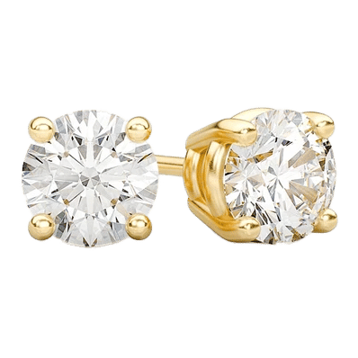 1.00ctw Solitaire Diamond Stud Earrings 14k Solid Gold