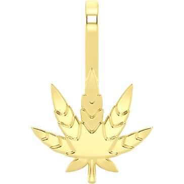 Cannabis Pendant 14k Solid Gold